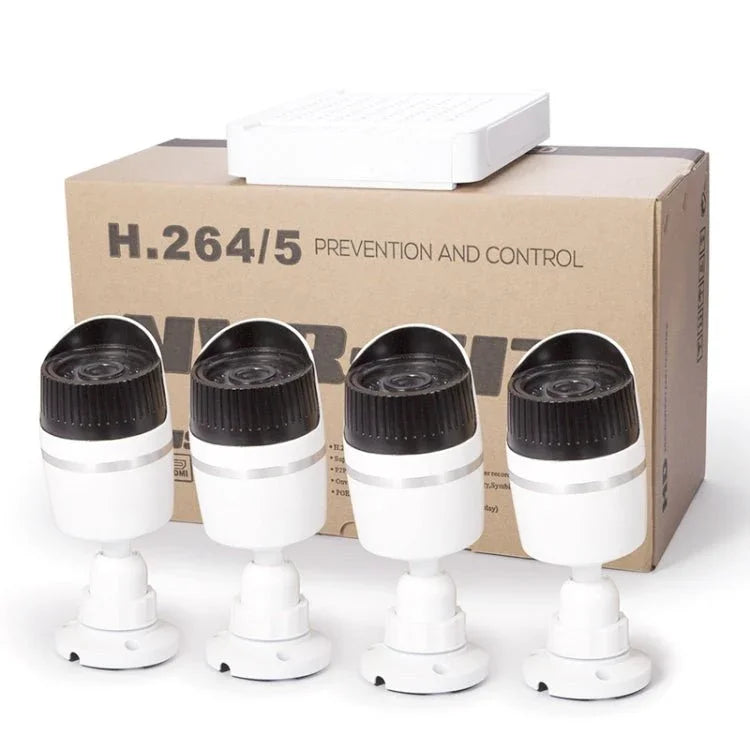 N4B - Mini/L 4 Ch 720P 1.0 Mega Pixel IP Camera NVR Kit, Support Night Vision / Motion Detection, IR Distance: 20m - Trustpick