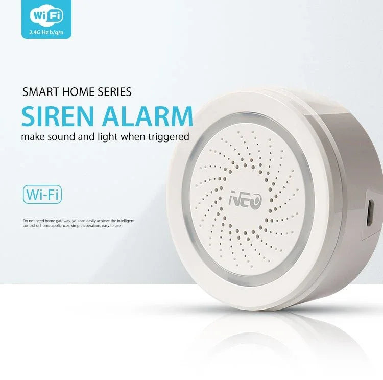 NEO NAS - AB02W WiFi USB Siren Alarm Sensor for Home Alarms Security - Trustpick