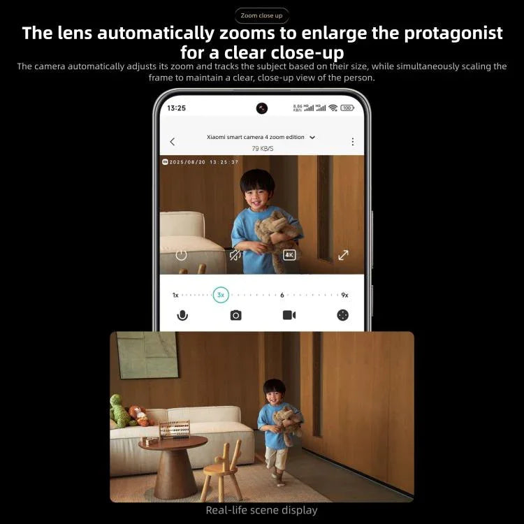 Original Xiaomi Mijia Smart Camera 4 9X Zoom Edition Baby Pet AI Facial Recognition Gesture Call Two - way Voice Camera For Mi Home APP - Trustpick