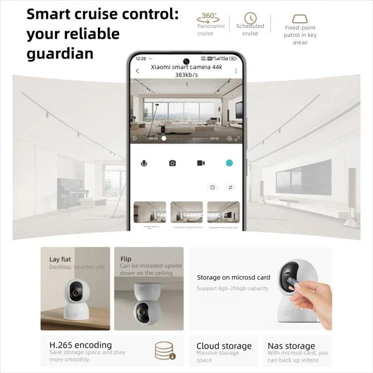 Original Xiaomi Smart Camera 4 4K Dual - band Wi - Fi 6 8MP HDR AI Tracking Night Vision Two - Way Audio Home Security Baby Monitor Pet Camera - Trustpick