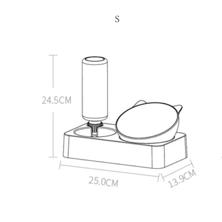 Pet Bowl Anti - tipping Automatic Drinking Water Feeding Bowl - Trustpick