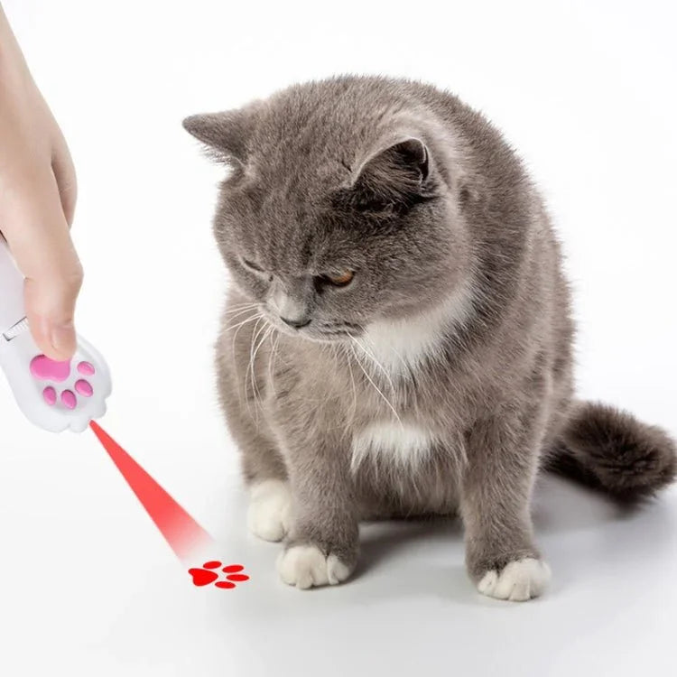 Pet Projection Toy USB Rechargeable LED Pattern Projector Cat Teaser Interactive Toys - Trustpick