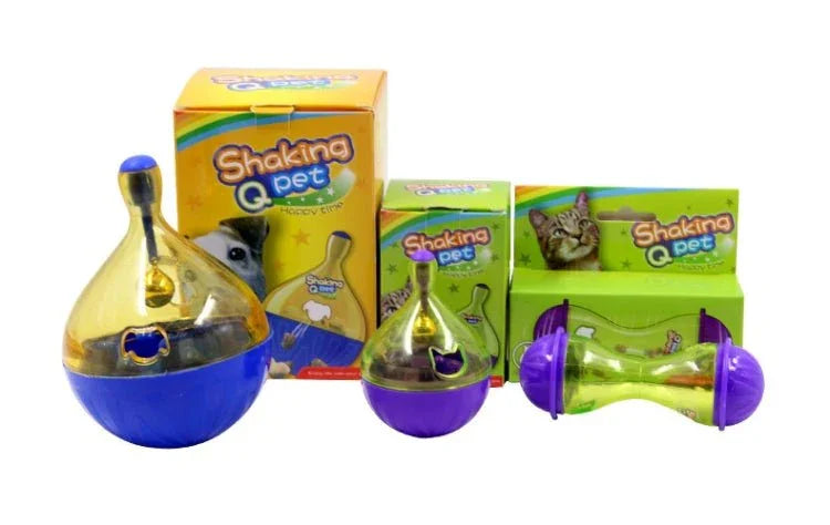 Pets Tumbler Leakage Food Ball Dog Training Exercise Fun Bowl Toys, Size: 14*9.5cm - Trustpick