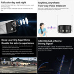 Q38 WIFI Humanoid Recognition AI Alarm 180 Degree Dual 2MP IP Camera - Trustpick
