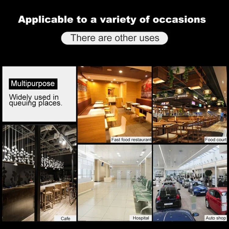 QC100 999 Channel Restaurant Wireless Paging Queuing Calling System with 20 Call Coaster Pagers, EU Plug - Trustpick