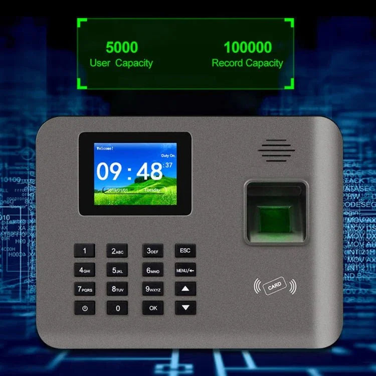 Realand AL321D Fingerprint Time Attendance with 2.4 inch Color Screen & ID Card Function & Battery - Trustpick