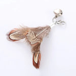 Simulated Insect Feather Cat Teaser Replacement Head Cats Self - Help Toy Bell - Trustpick