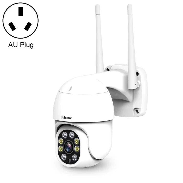 Sricam SP028 1080P HD Outdoor PTZ Camera, Support Two Way Audio / Motion Detection / Humanoid Detection / Color Night Vision / TF Card, US Plug - Trustpick