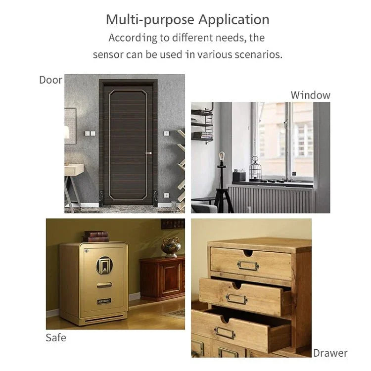 Tuya WiFi Door Magnetic Sensor Remote Intelligent Linkage Doors Windows Switch Anti - alarm APP Reminder Alarm - Trustpick