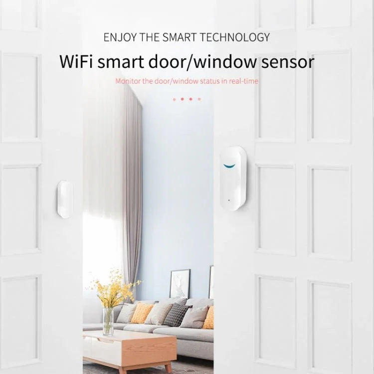 Tuya WiFi Door Magnetic Sensor Remote Intelligent Linkage Doors Windows Switch Anti - alarm APP Reminder Alarm - Trustpick