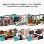 VOYE V008A Home Music Remote Control Wireless Doorbell with 38 Polyphony Sounds, US Plug - Trustpick