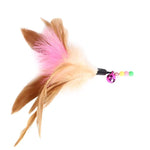 Wire Funny Cat Stick With Bell Cat Toy, Style: Feather - Trustpick