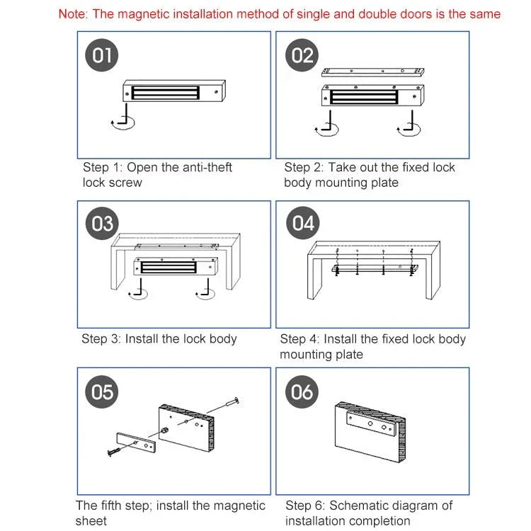 YH - 180D Double Door Magnetic Lock (180kg) - Trustpick